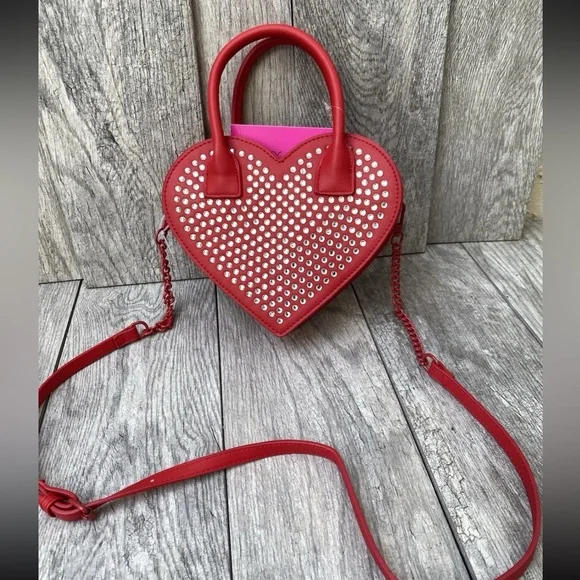Betsey Johnson Bags Betsey Johnson Heartshaped Crossbody Purse